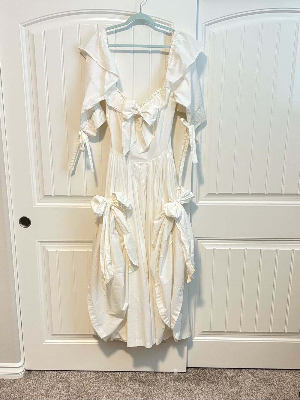 Vintage 80’s Laura Ashley white cotton wedding gown size 10